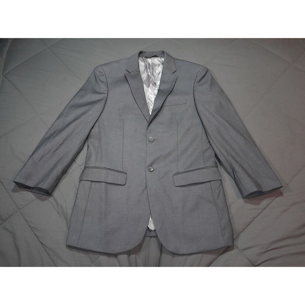 Caravelli Italy Oxford 2B Men’s Grey Blazer 36R 30W Nice